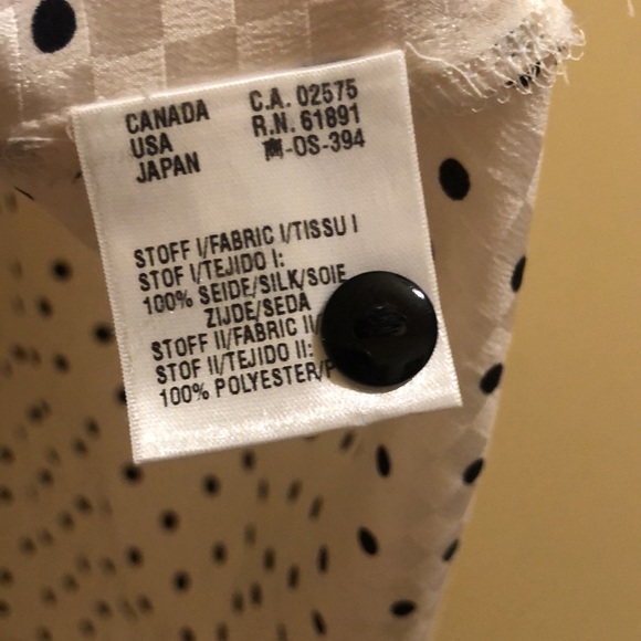 Escada Silk Black & White Polkadot Blouse - Picture 7 of 11